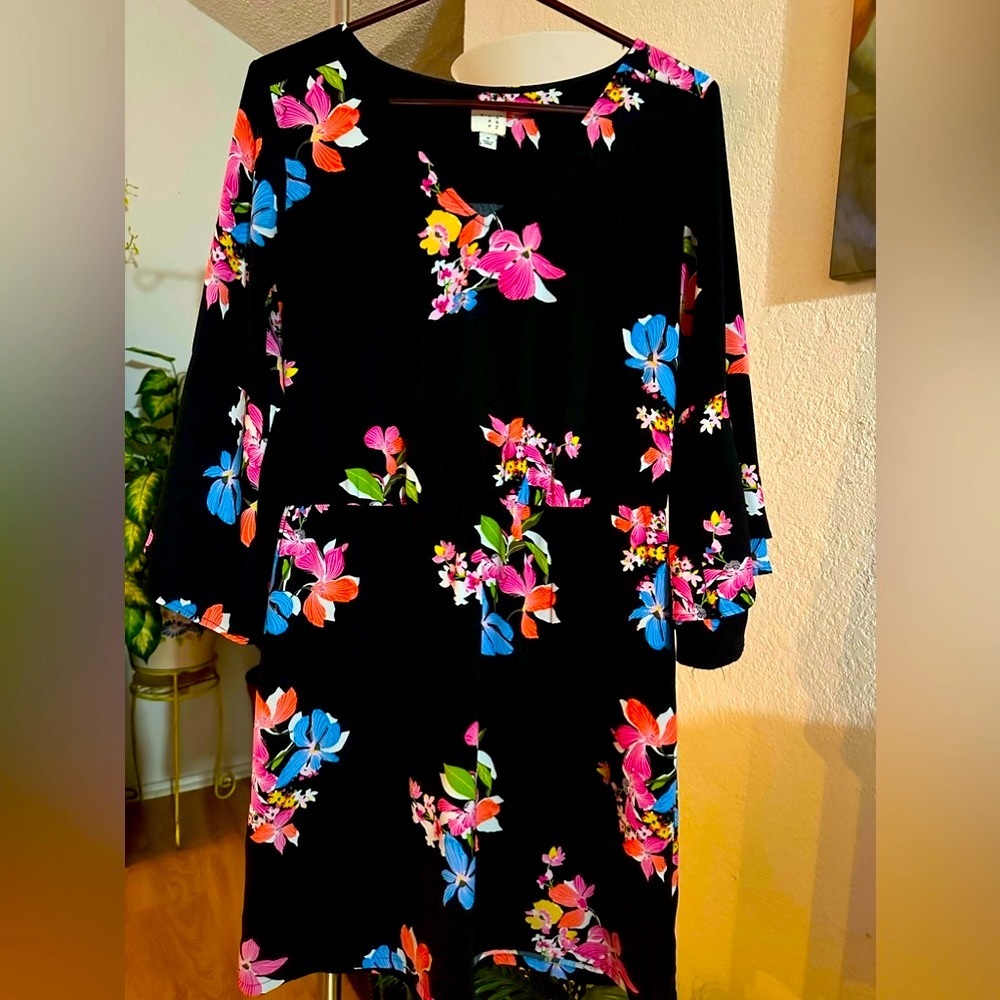 a new day Black Floral Dress